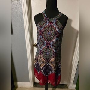 Speechless Colorful Print Halter Top Dress Size 5